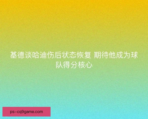 基德谈哈迪伤后状态恢复 期待他成为球队得分核心